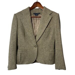 Ralph Lauren Blue Label Wool Alpaca Blazer Jacket Women’s Size 6 Made in Japan
